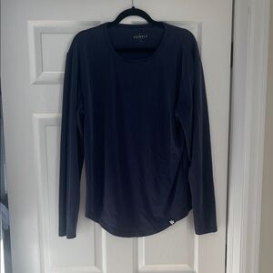 Women's Navy Long Sleeve Top